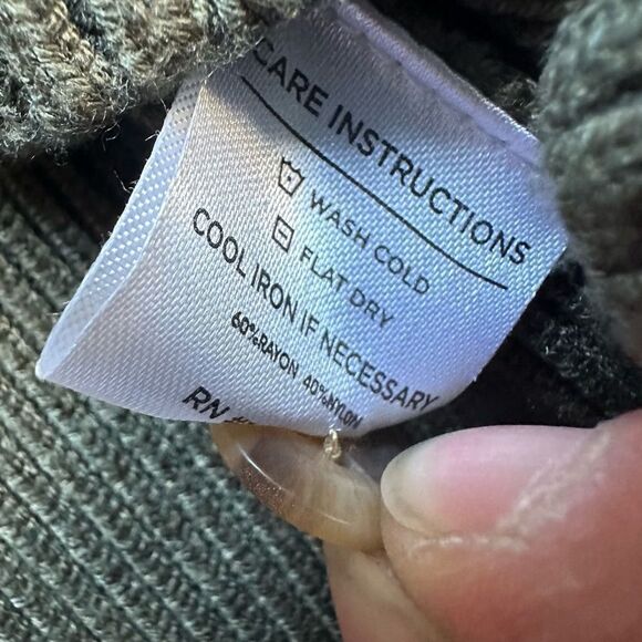 Mizzen+Main‎ Green Ribbed Pullover Mock Neck Button Sweater Men’s L Read - Picture 6 of 11